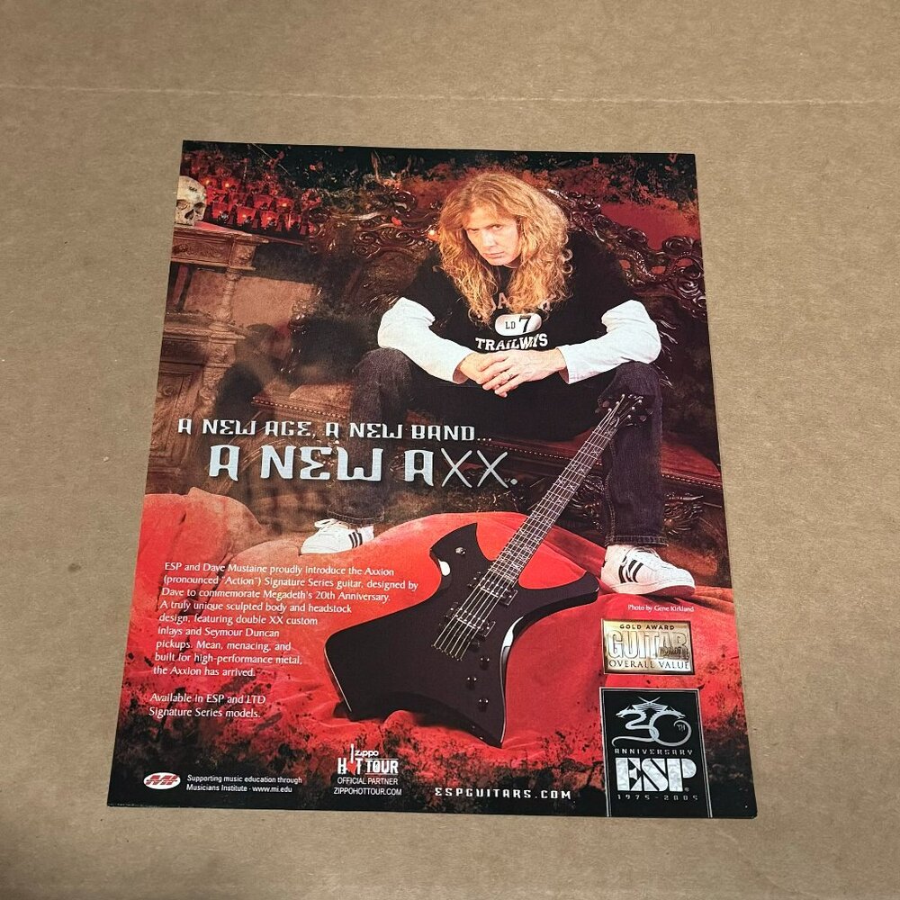 Dave Mustaine of Megadeth - ESP Guitars - 2005 Print Advertisement